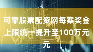 可靠股票配资网每案奖金上限统一提升至100万元